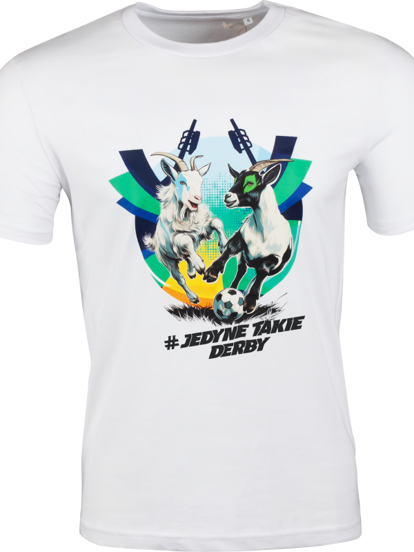 T-shirt Piłkarskie Kozły biały