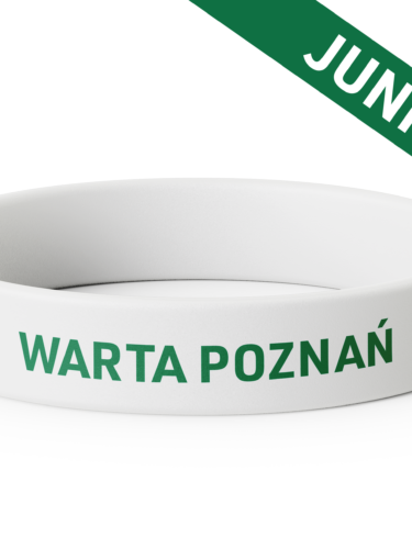 Opaska silikonowa na rękę biała Junior