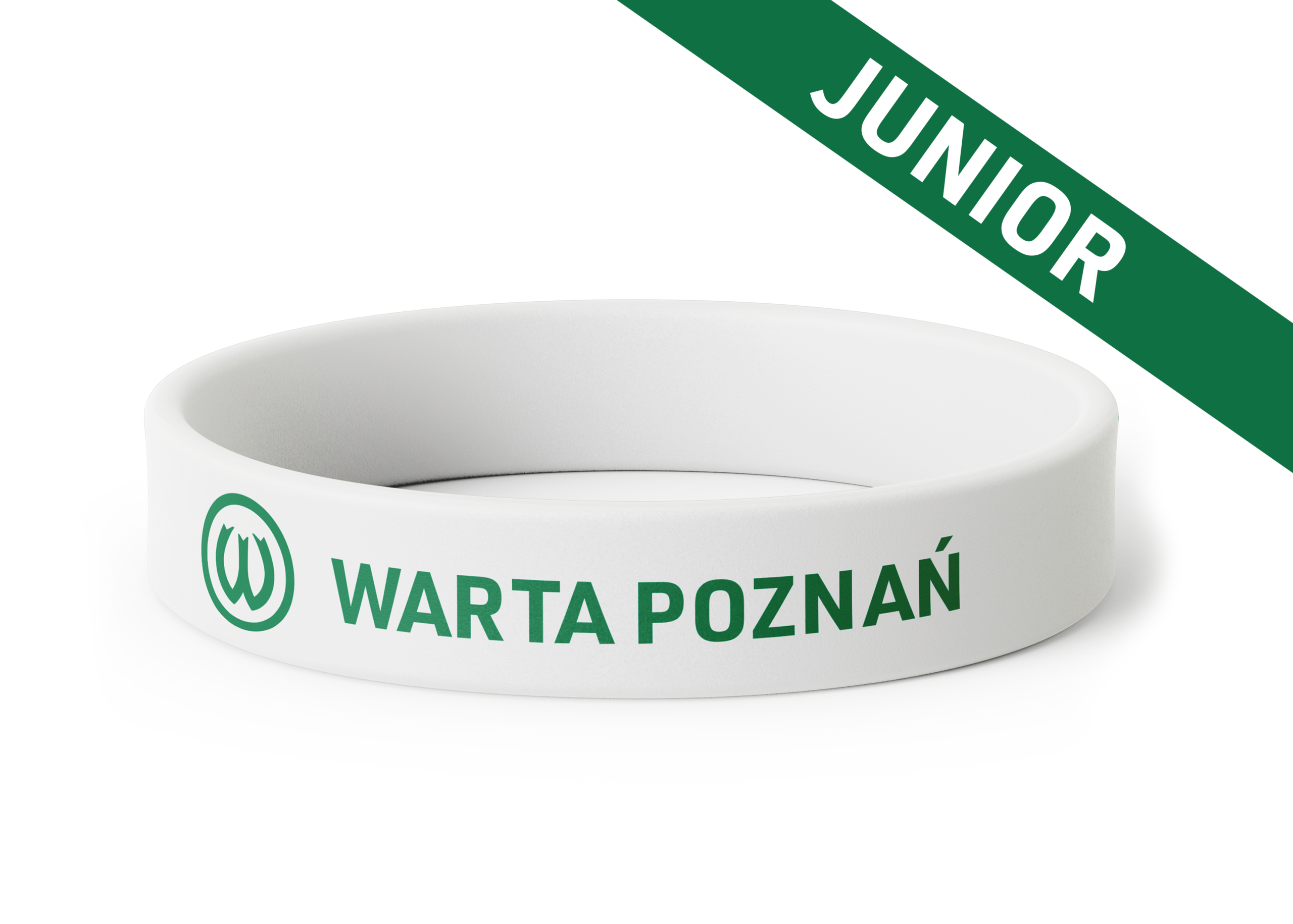Opaska silikonowa na rękę biała Junior