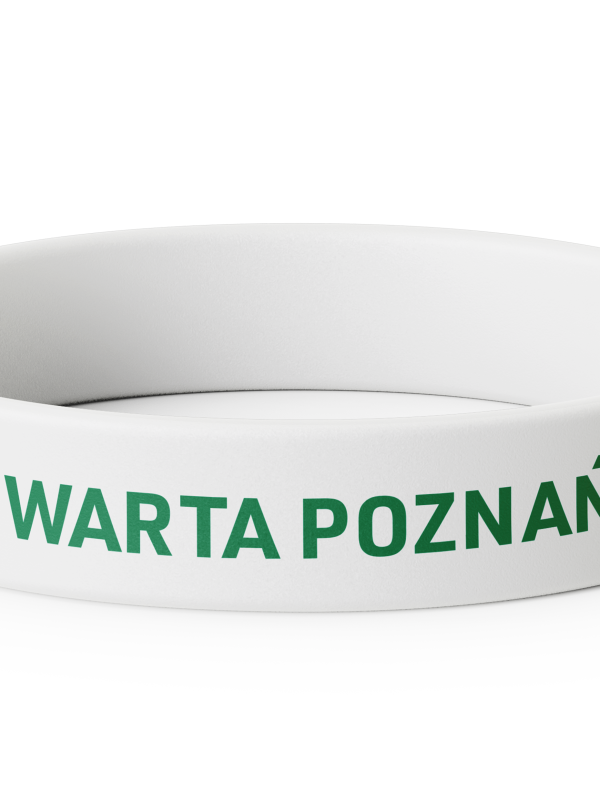 Opaska silikonowa na rękę biała