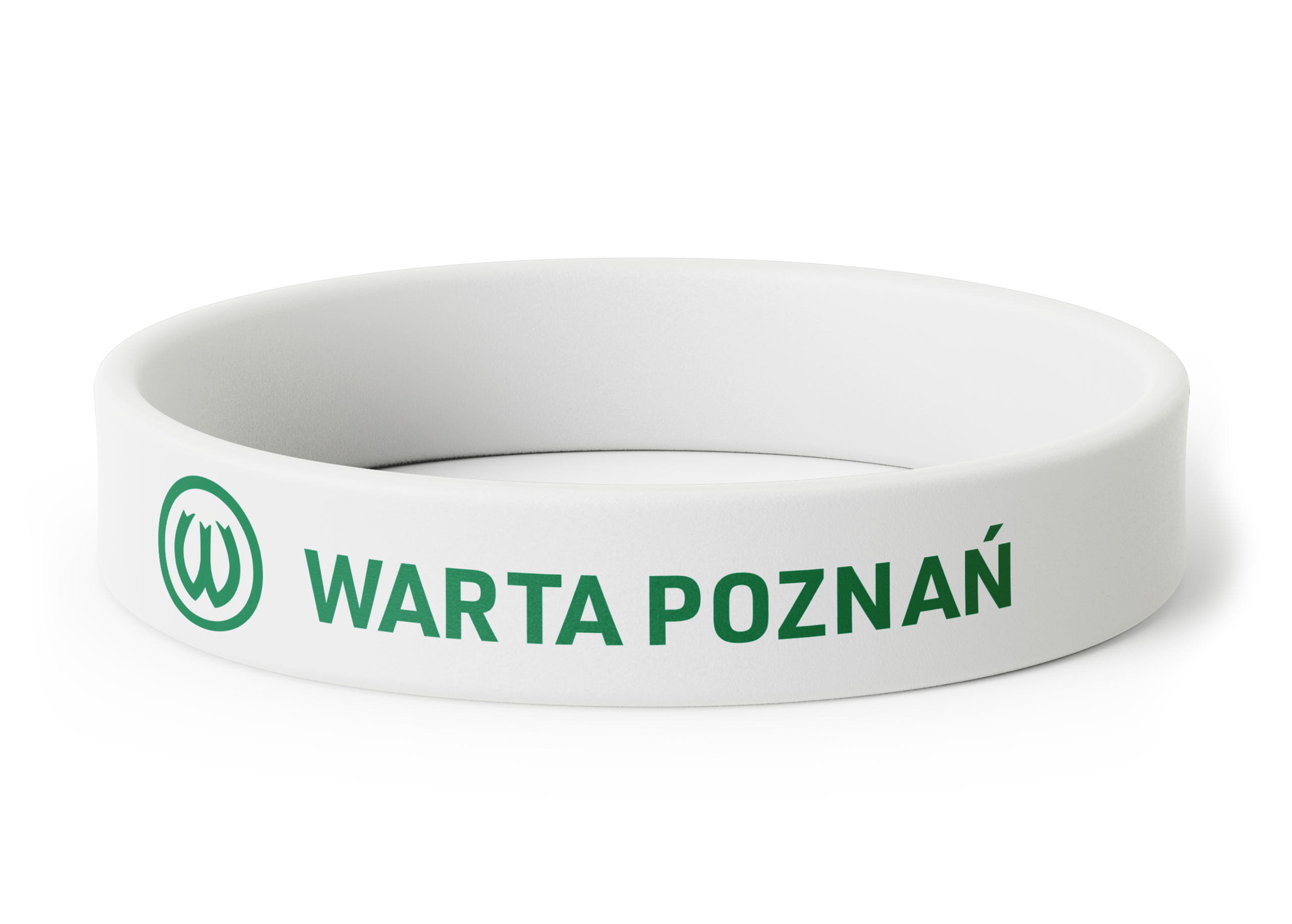 Opaska silikonowa na rękę biała