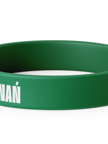 Opaska silikonowa na rękę zielona