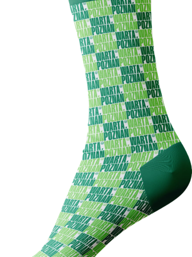 Skarpetki z napisem Warta Poznań