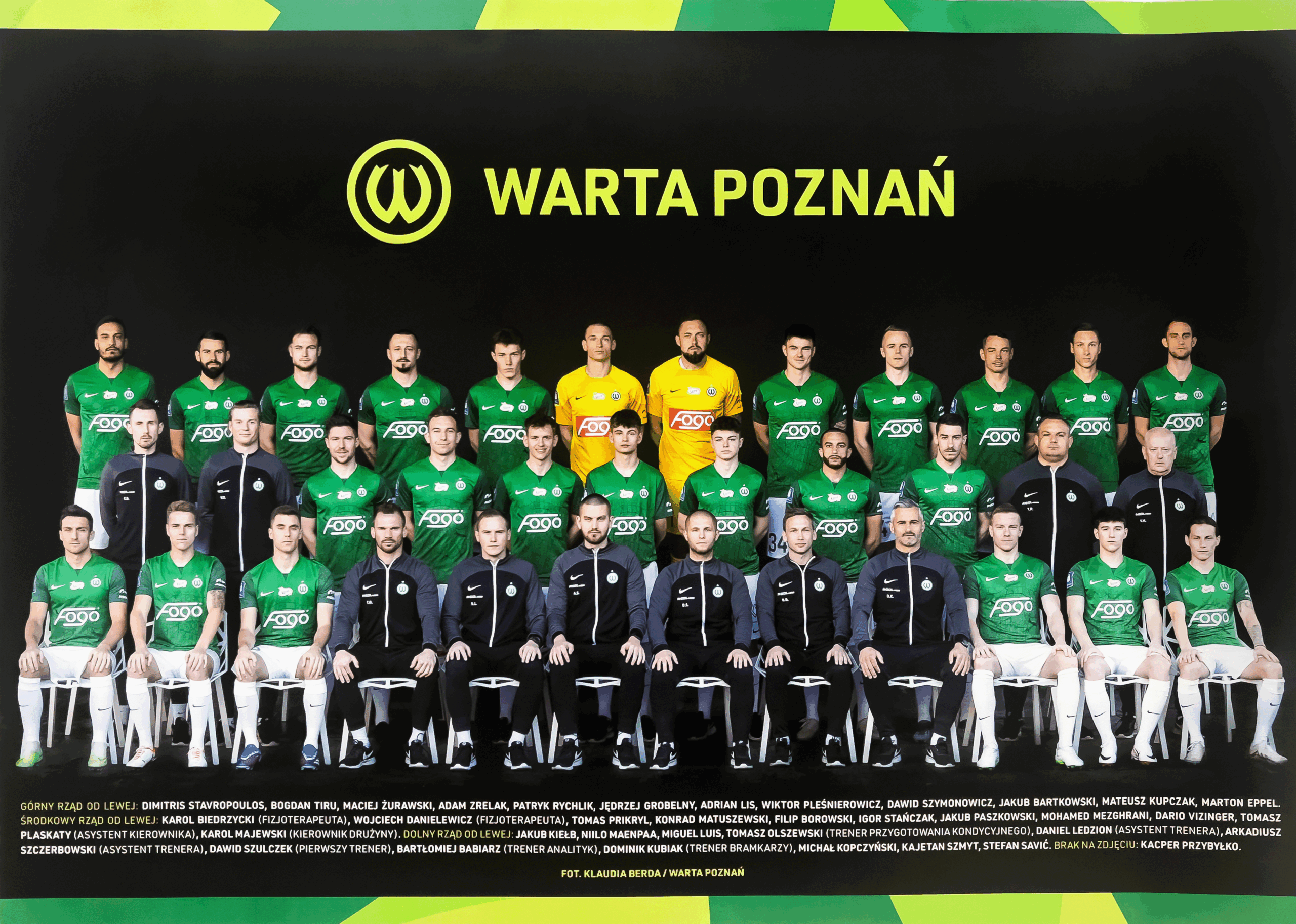 Plakat pierwszej drużyny